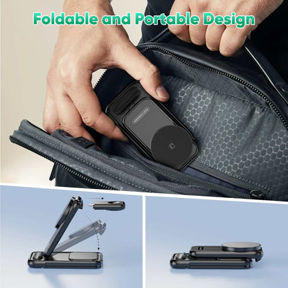4-In-1 Wireless Charging Station for Iphone 16/15/14, Airpods, Apple Watch & Samsung Watch - Includes 30W Fast Charger (Black)